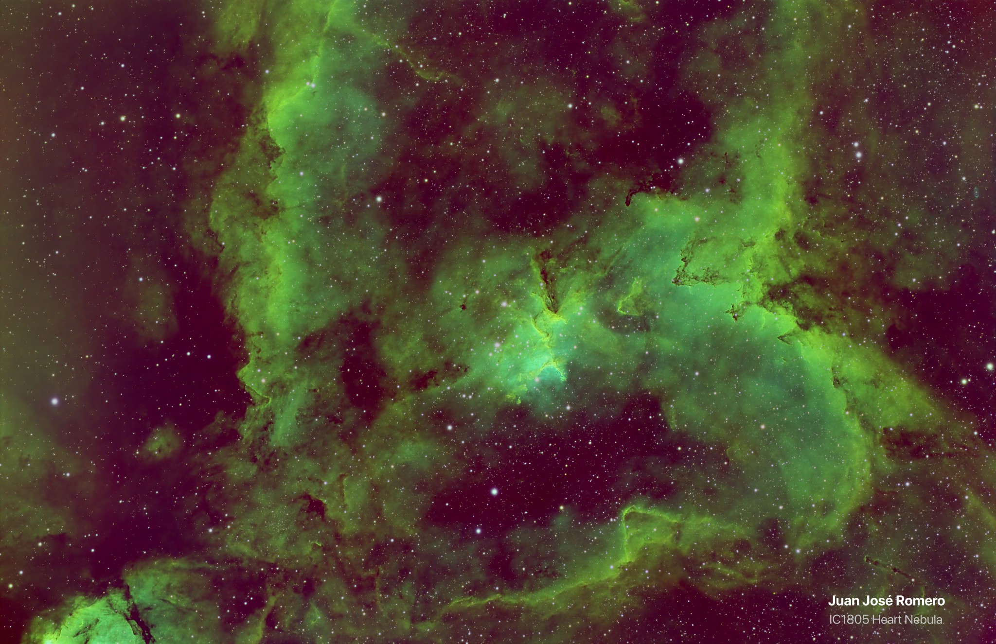 Composició SHO – versió 2: IC1805 – Nebulosa del Cor (SHO)