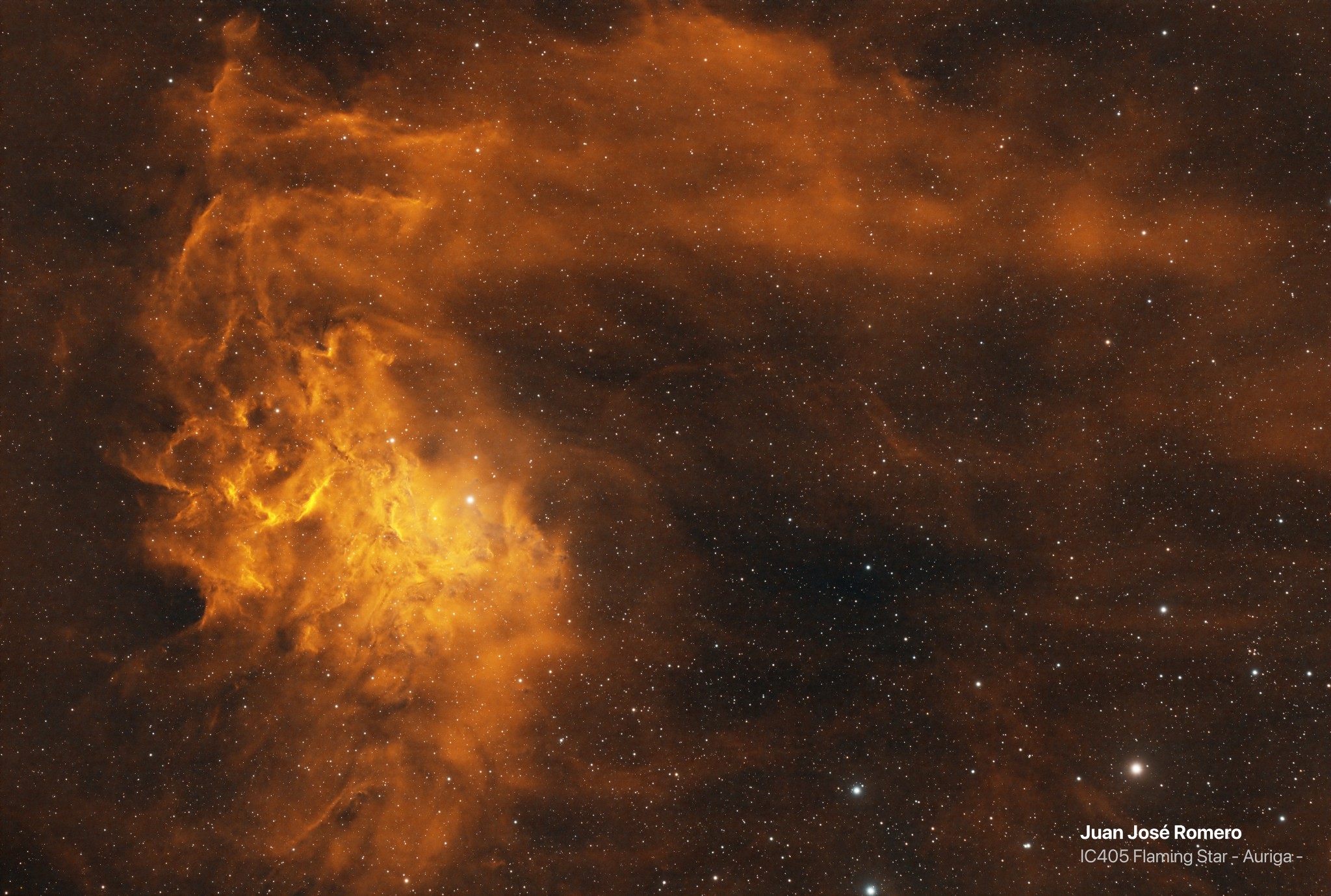 Processament alternatiu: IC405 – Nebulosa de l'Estrella Flamejant