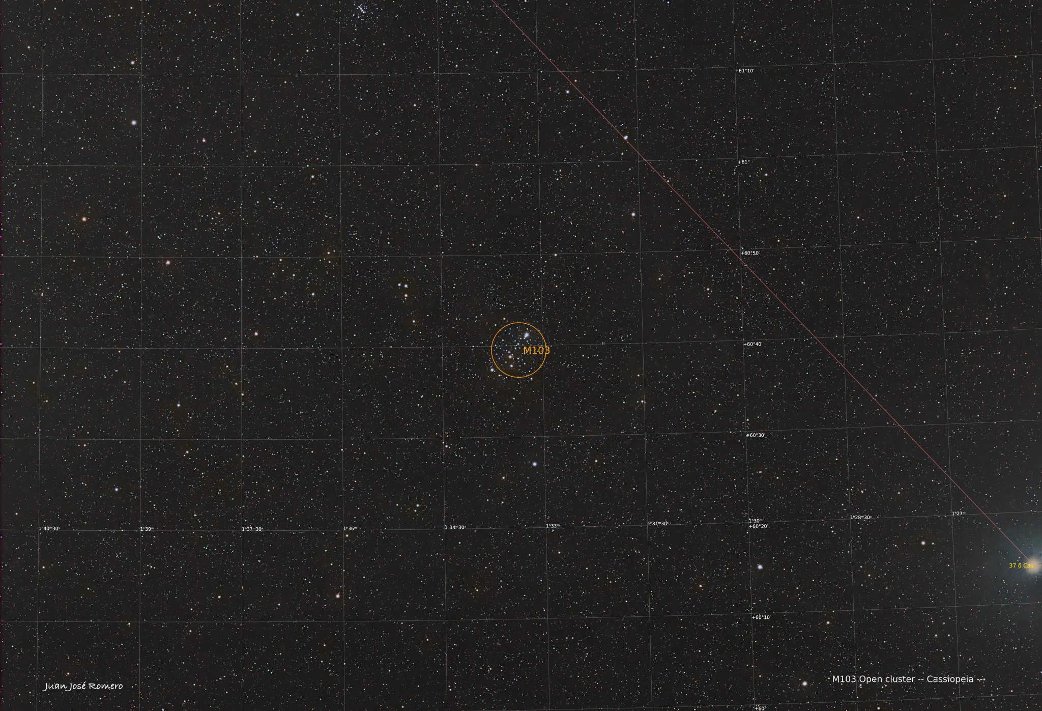 Objectes identificats: M103 (NGC581)