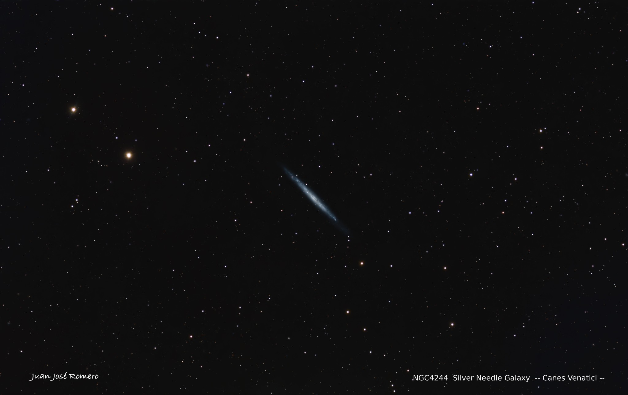 Camp de visió ampli: NGC4244 – Galàxia de l'Agulla de Plata