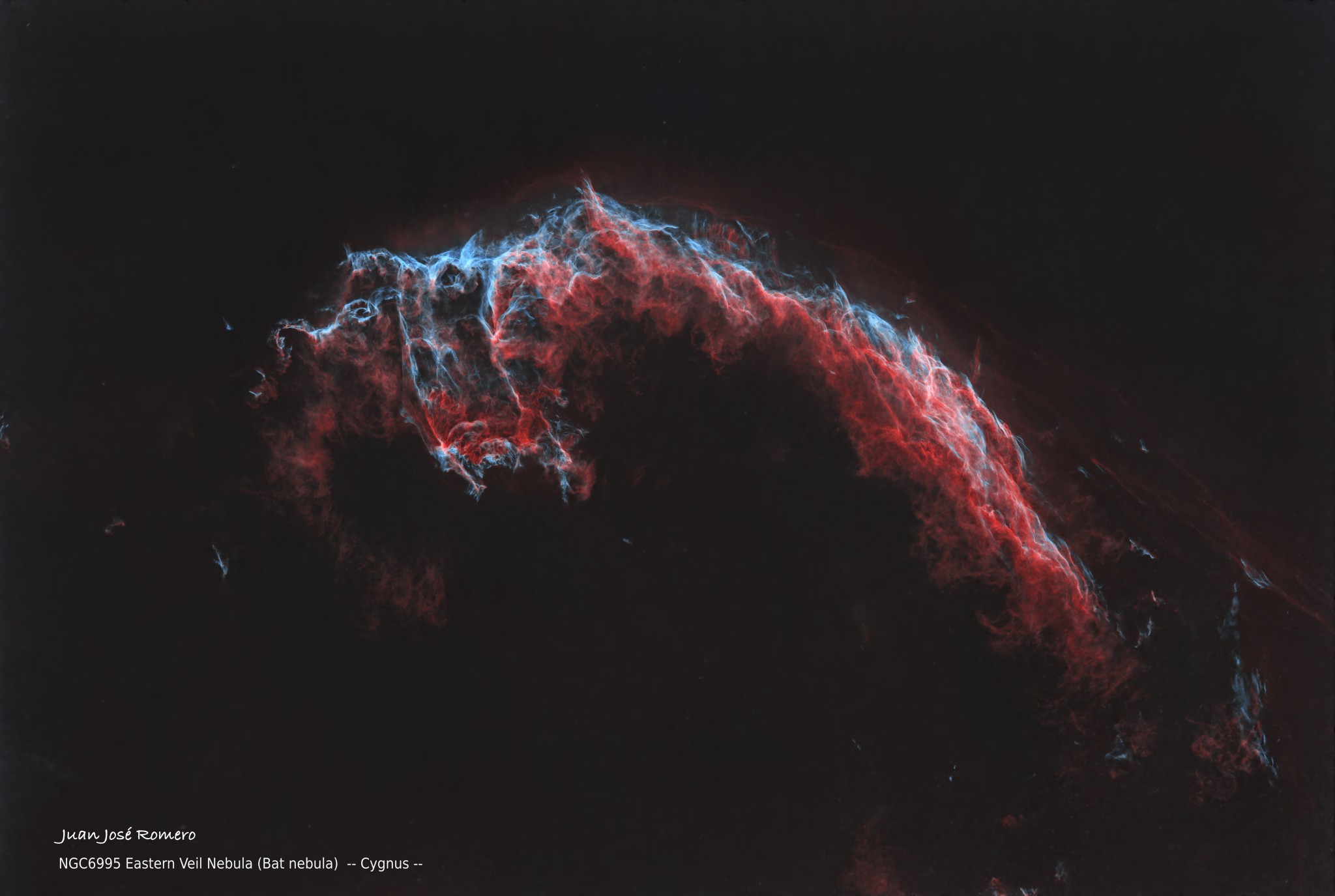 Versió starless: NGC6995 – Nebulosa del Vel Oriental (Nebulosa del Ratpenat)