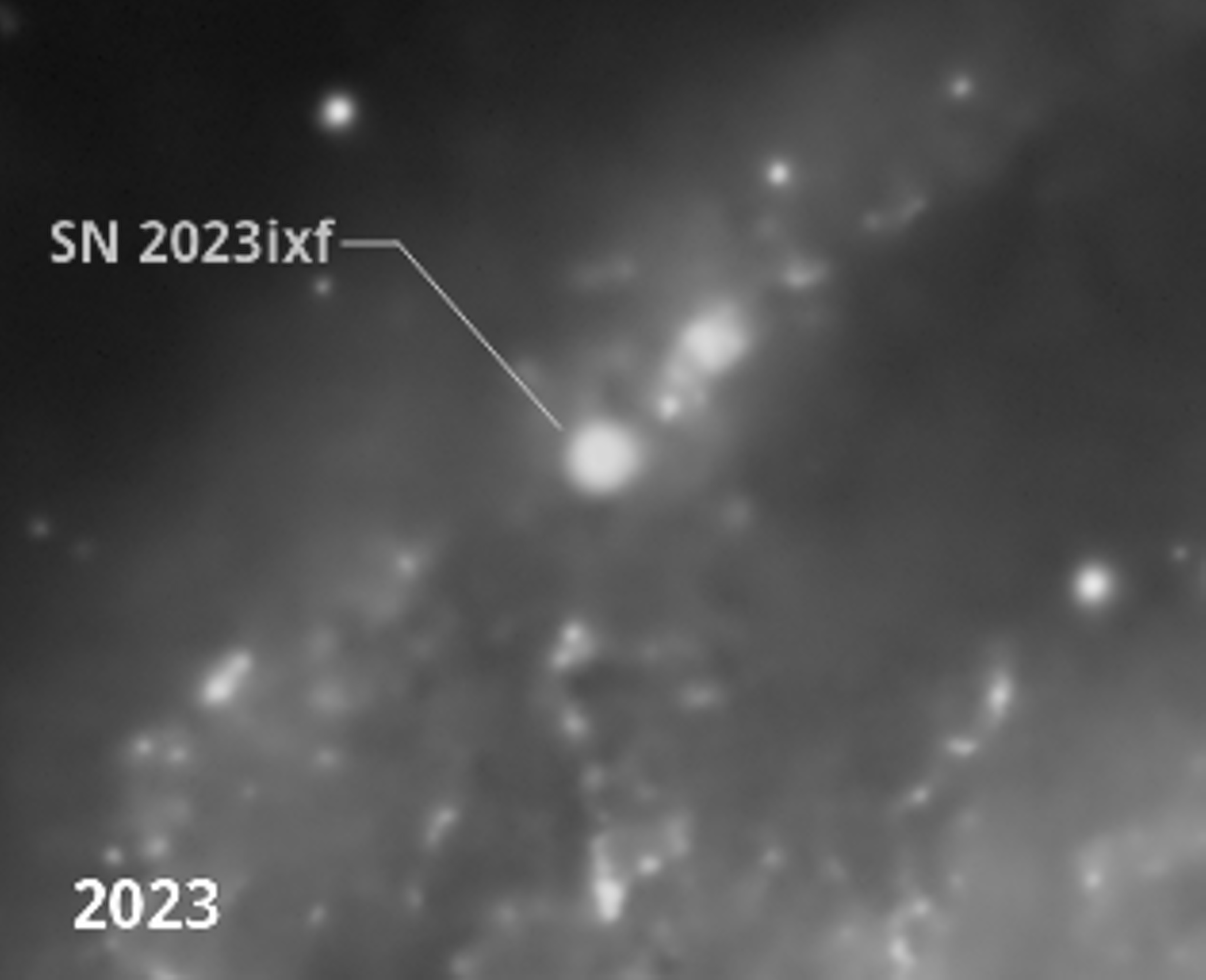 Detall després de la supernova: M101 – Supernova SN2023ixf