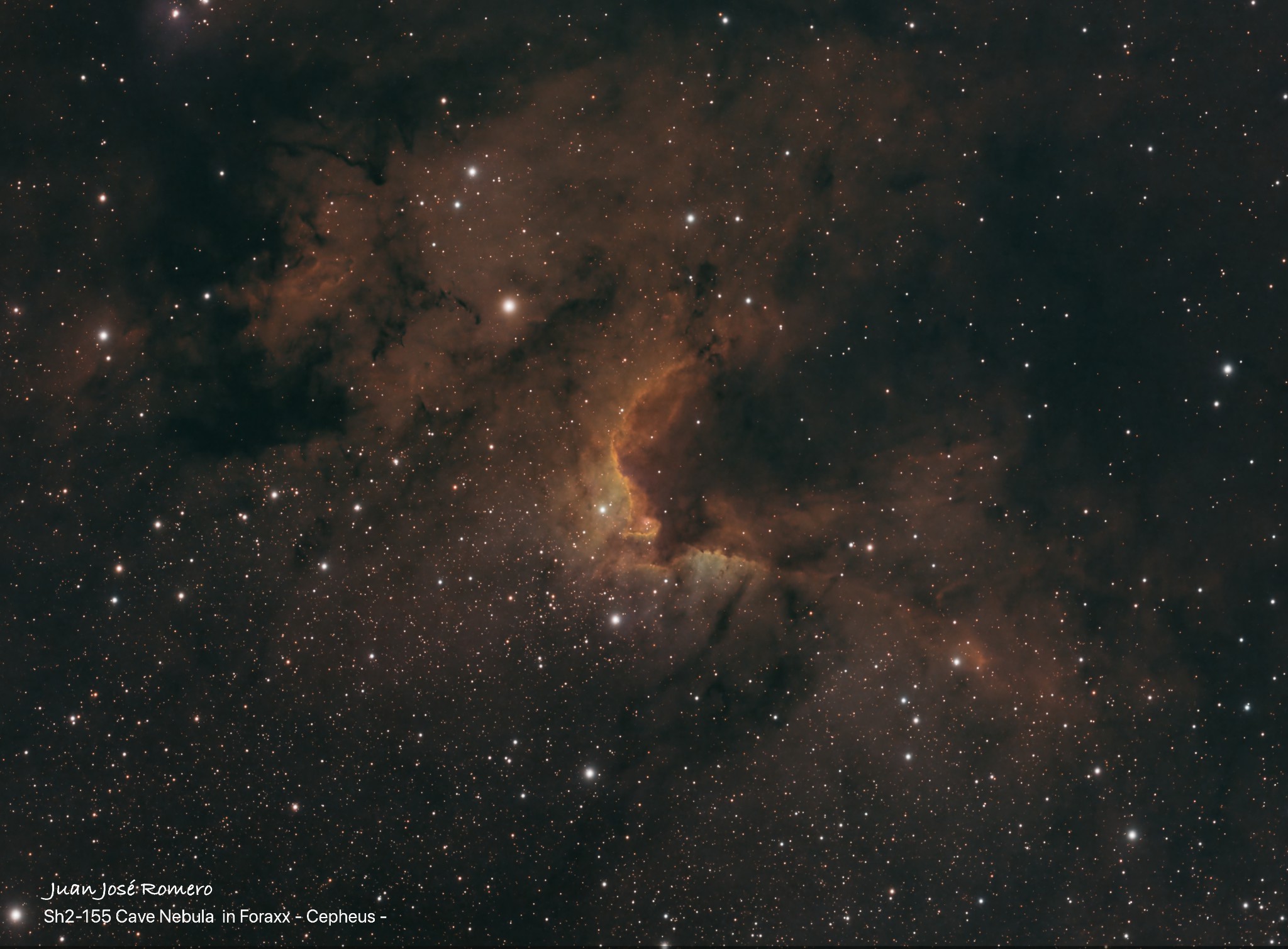 Versió amb paleta Foraxx Constant: Sh2-155 – Nebulosa de la Cova