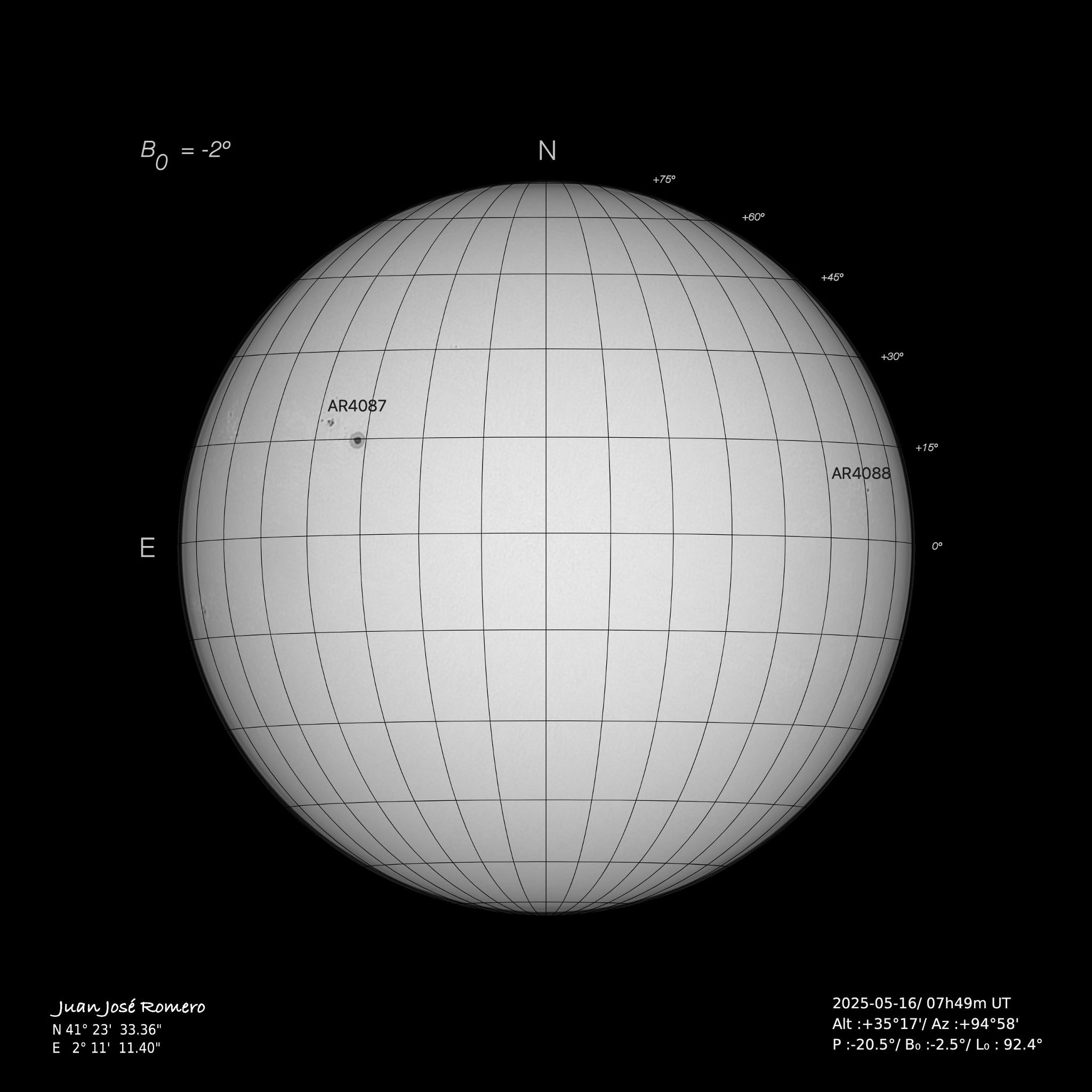 fotografia solar, 16 de maig del 2025