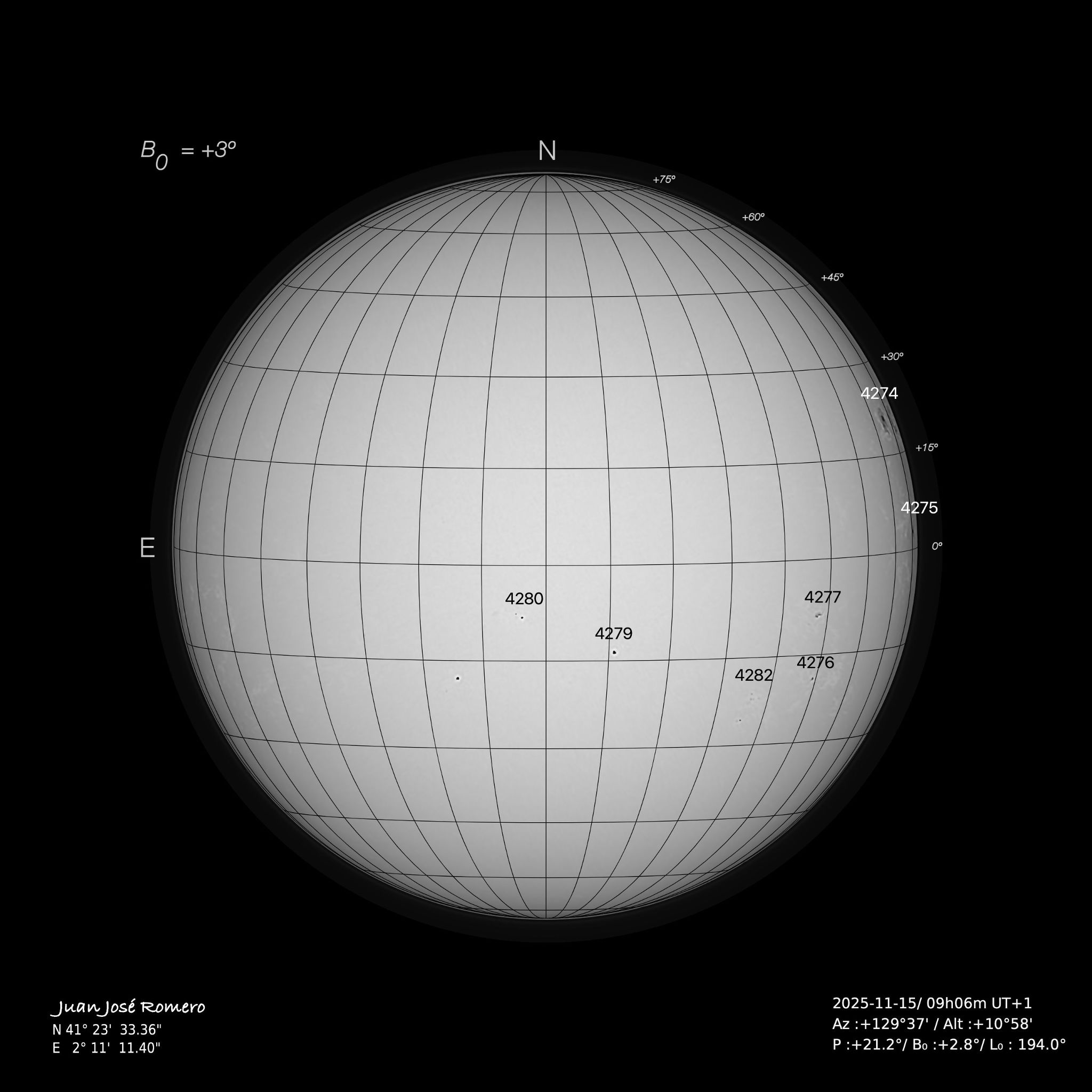 fotografia solar, 15 de novembre del 2025