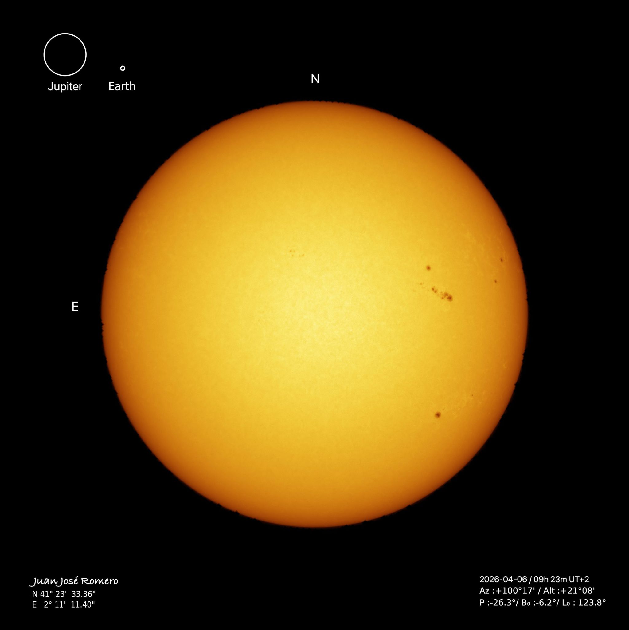 fotografia solar, 6 d’abril del 2026