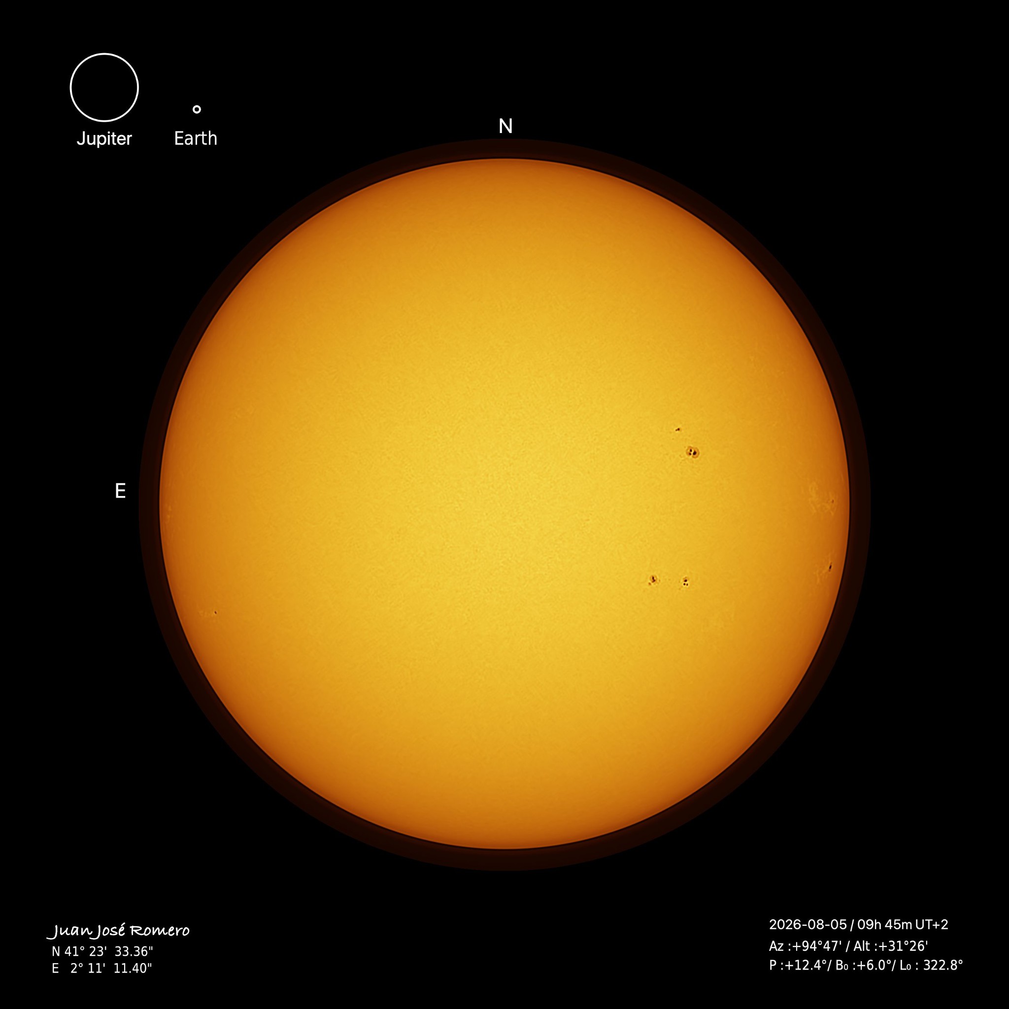 fotografia solar, 5 d’agost del 2026