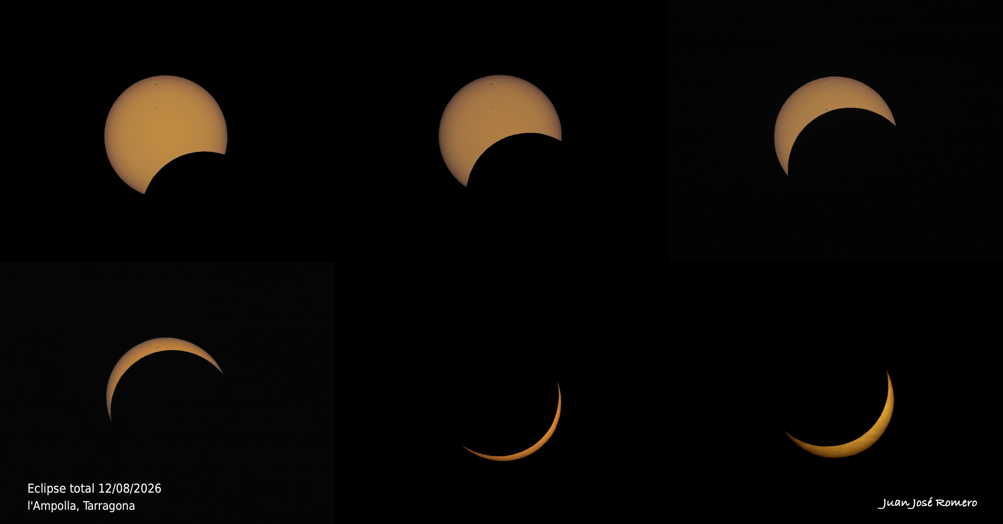 Fotografía del Sol, 12 de agosto de 2026